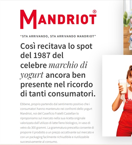 Torna il gusto dell'infanzia: il Mandriot è di nuovo tra noi!